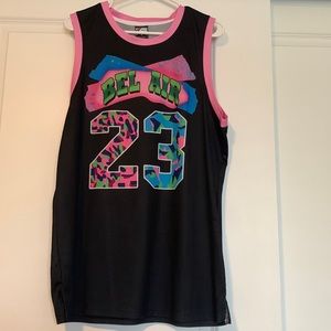 Men’s Bel air basketball jersey size large graffiti
